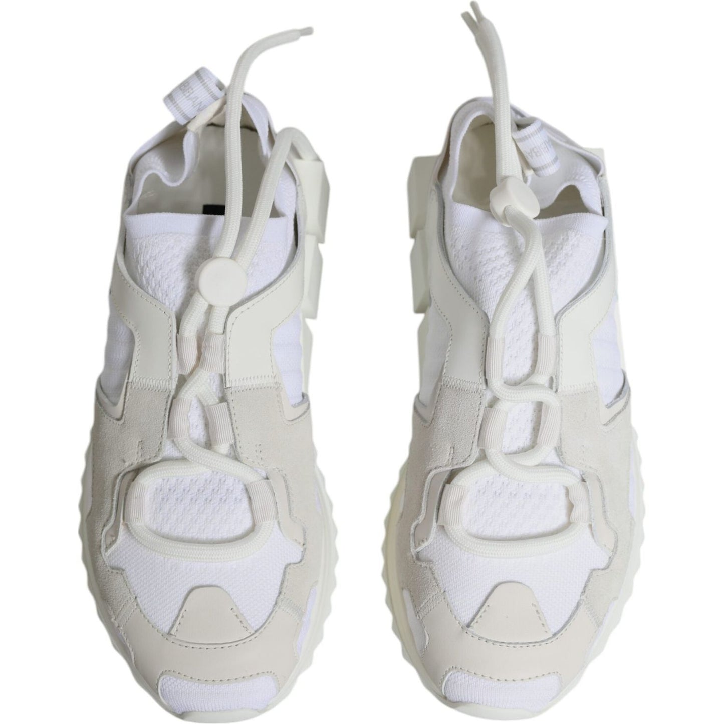 Dolce & Gabbana White Mesh Sorrento Trekking Sneakers Shoes LA11963-39.5