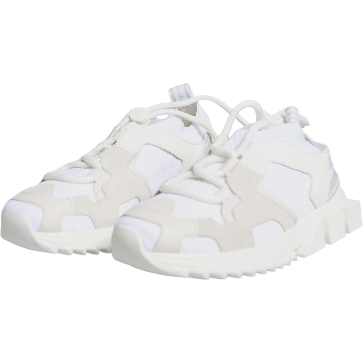 Dolce & Gabbana White Mesh Sorrento Trekking Sneakers Shoes LA11963-39.5