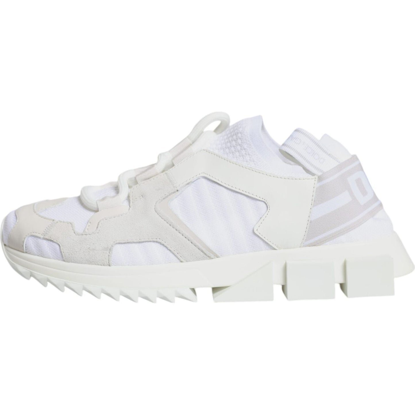 Dolce & Gabbana White Mesh Sorrento Trekking Sneakers Shoes LA11963-39.5