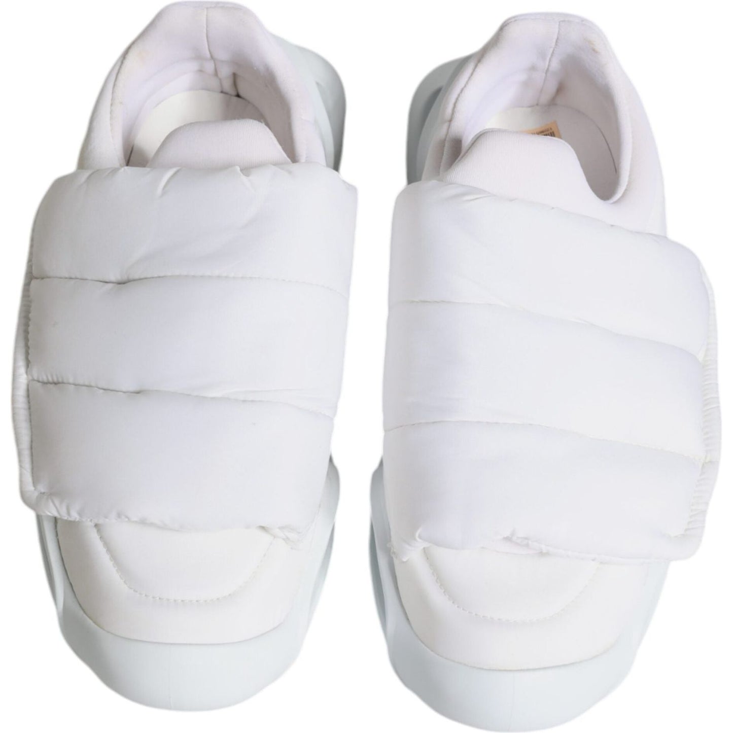 Dolce & Gabbana White Padded Fabric Low Top Sneakers Shoes LA11955-39