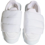 Dolce & Gabbana White Padded Fabric Low Top Sneakers Shoes LA11955-39