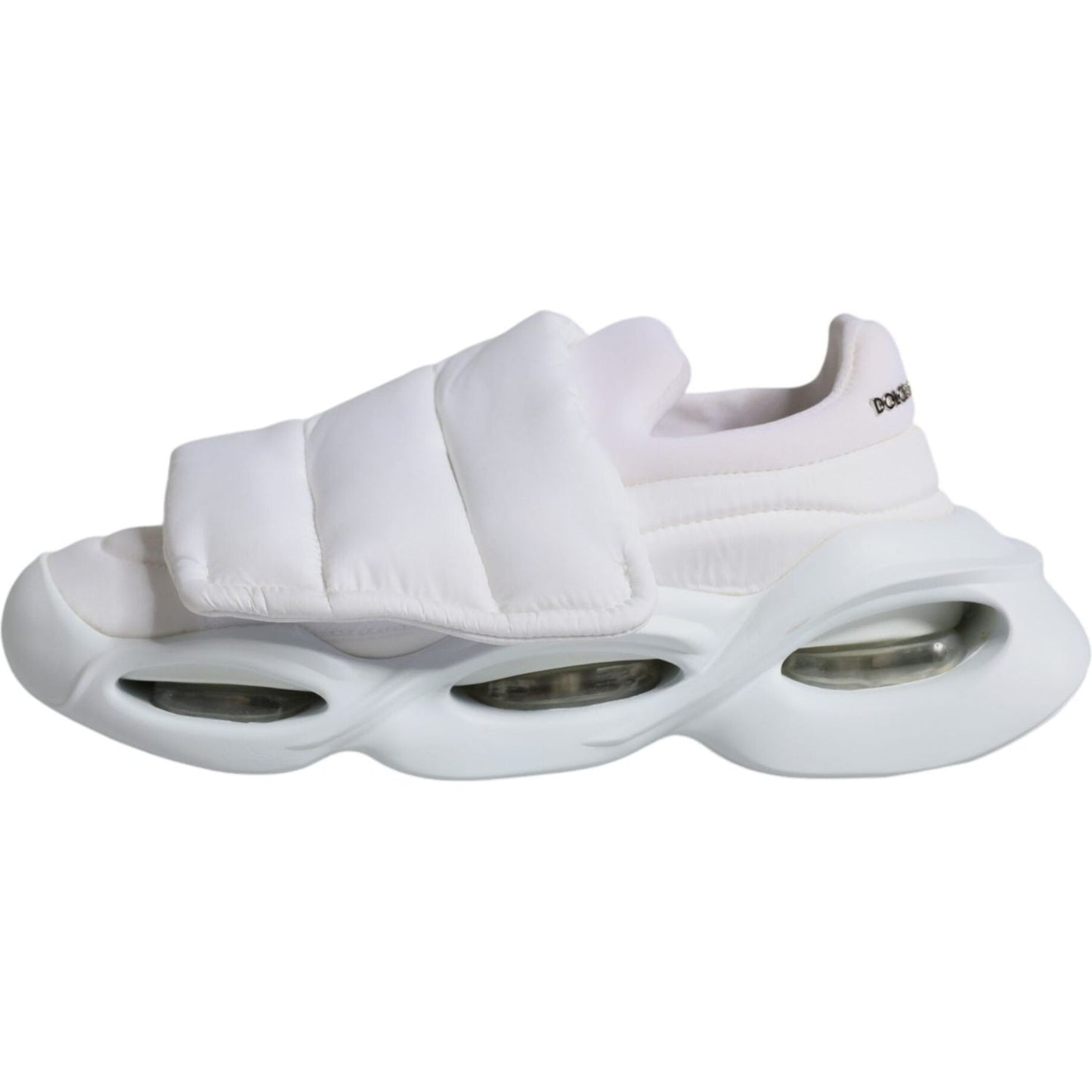 Dolce & Gabbana White Padded Fabric Low Top Sneakers Shoes LA11955-39