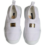 Dolce & Gabbana White Padded Fabric Low Top Sneakers Shoes LA12171-39