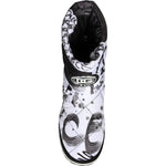 Dolce & Gabbana White Padded Logo Print Mid Calf Boots Shoes LA11477-37