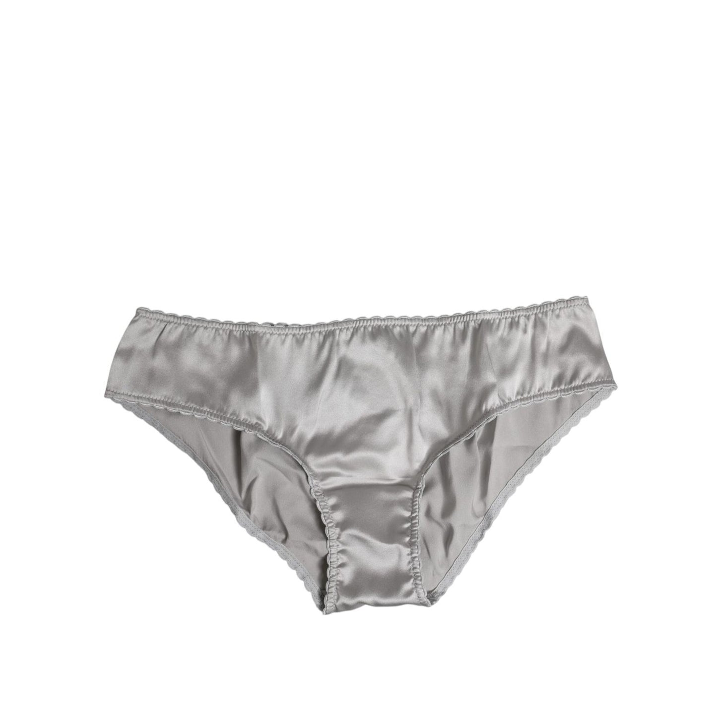 Dolce & Gabbana Gray Silk Stretch Bottom Low Waist Panty Underwear BIK1304-2