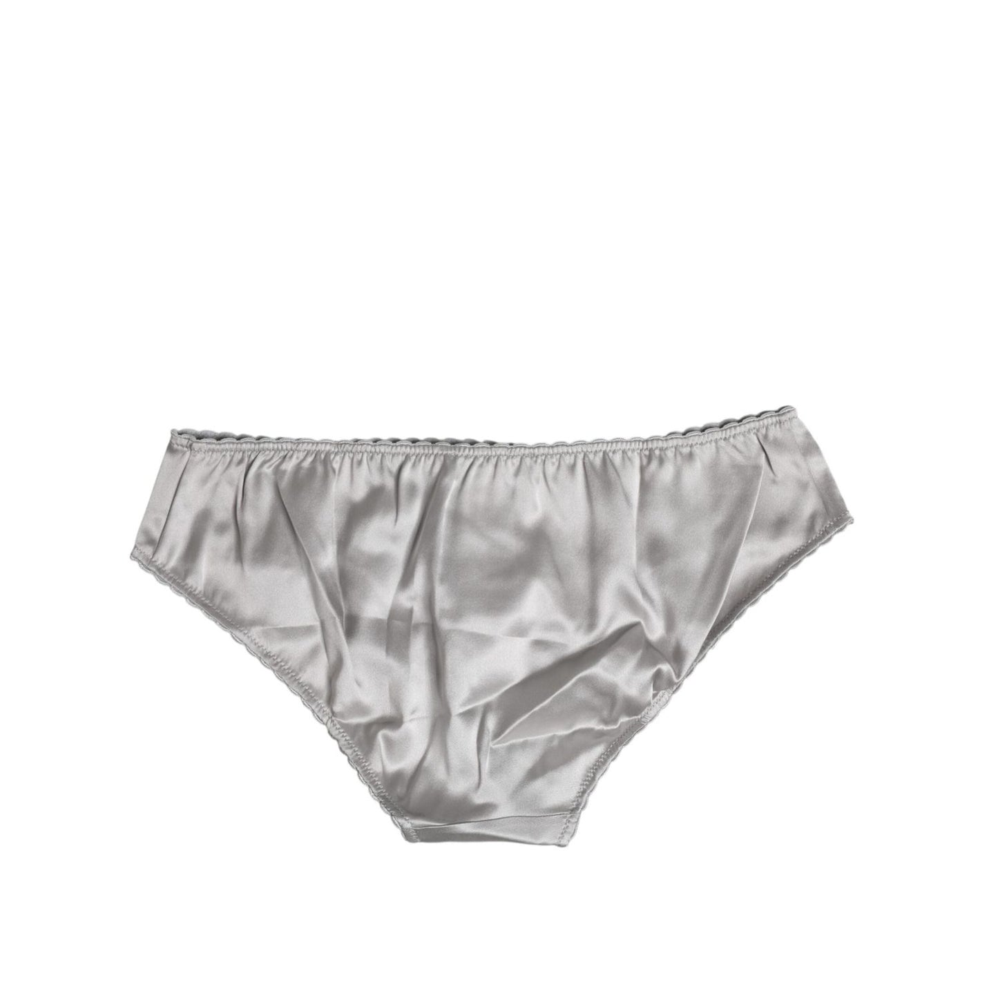 Dolce & Gabbana Gray Silk Stretch Bottom Low Waist Panty Underwear BIK1304-2