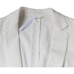 Dondup White Single Breasted One Button Dress Formal Blazer JKT41234-50