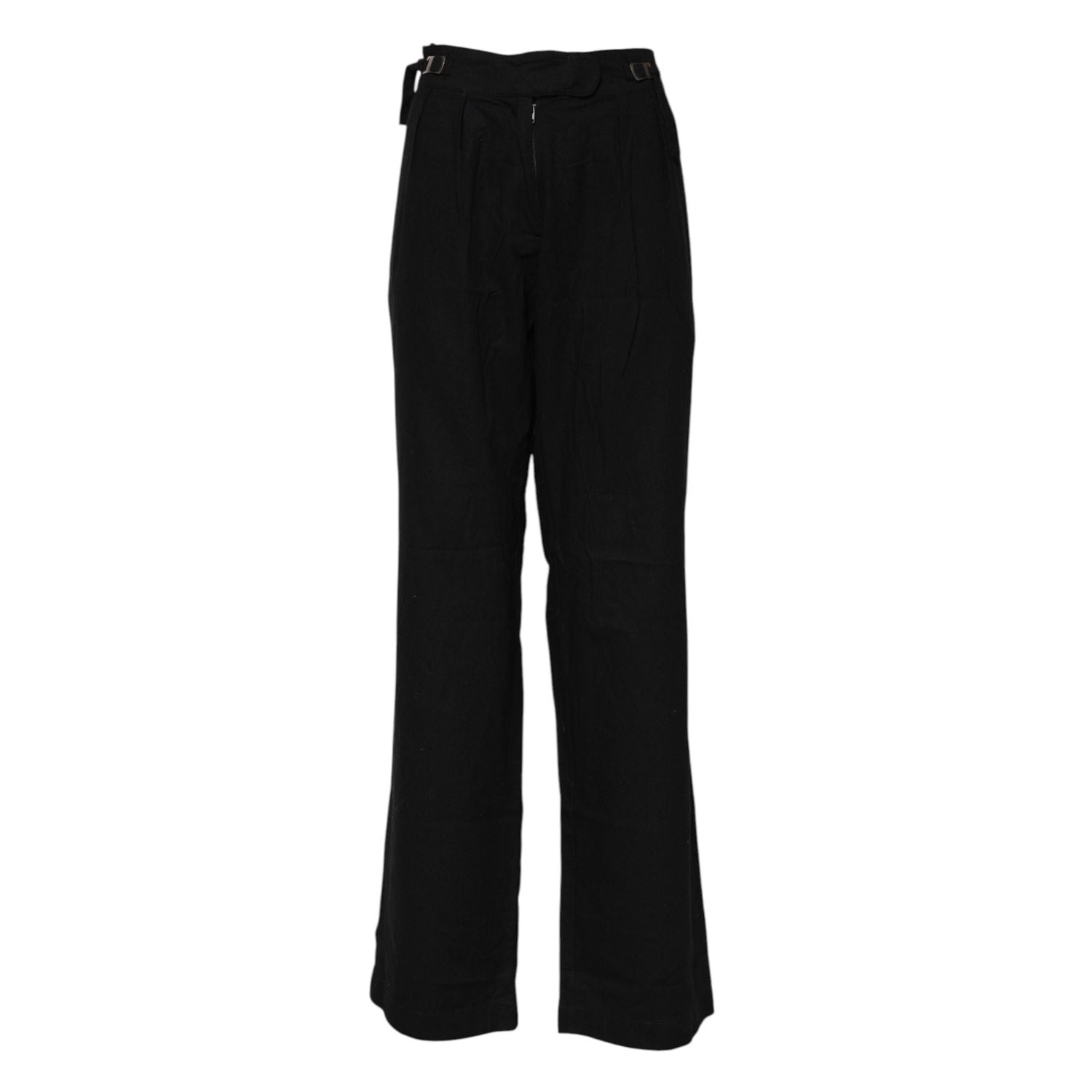 Ermanno Scervino Black Straight Fit High Waist Pants