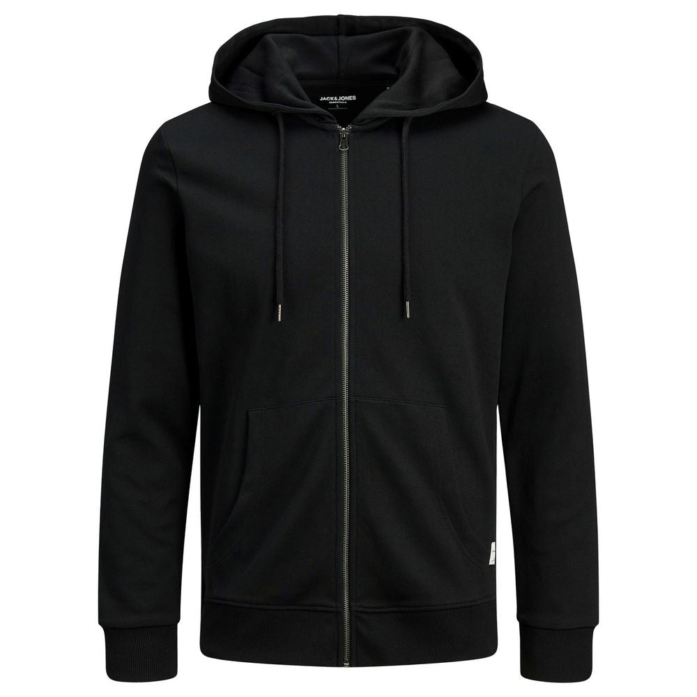 Jack Jones Black Cotton Hoodie