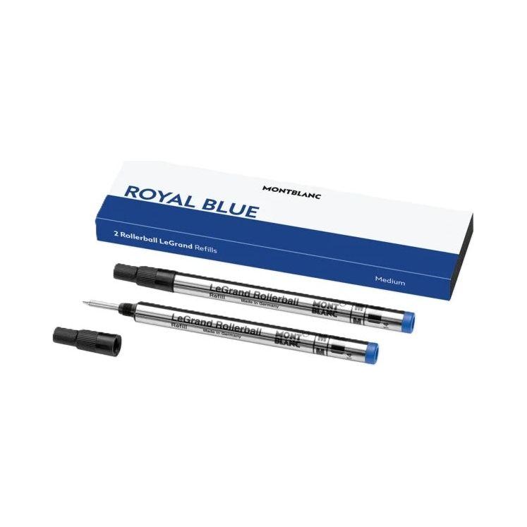 MONTBLANC Mod. ROYAL BLUE - REFILLS ROLLER BALL PEN - MEDIUM - 2PCS MB128228