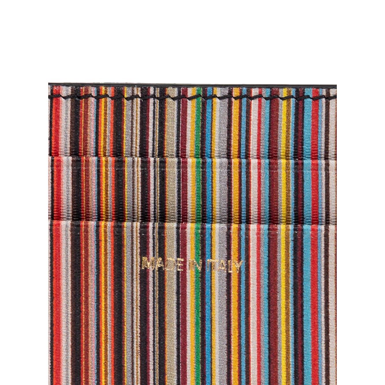 Paul Smith Signature Stripe leather card case