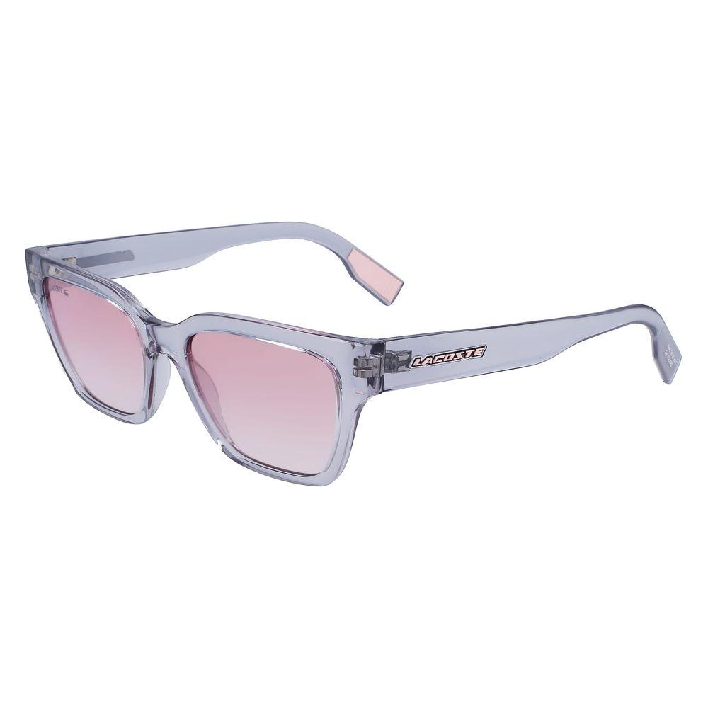 Lacoste Gray Injected Women's Sunglasses L6002S-038 with pink lenses, size 53/17/145 mm, featuring filter 3 technology