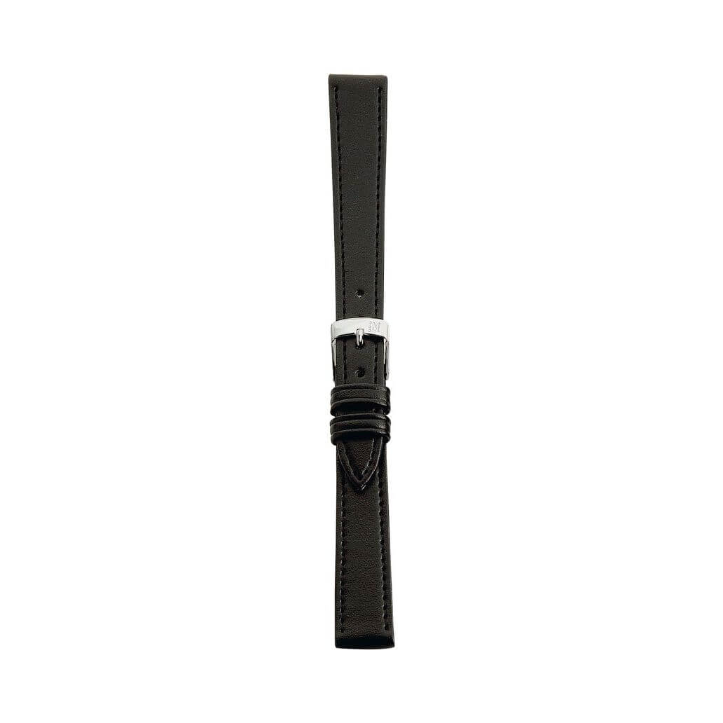 MORELLATO leather watch strap model A01W0112419019CR10 in black, made in Italy, featuring premium craftsmanship and sleek design.