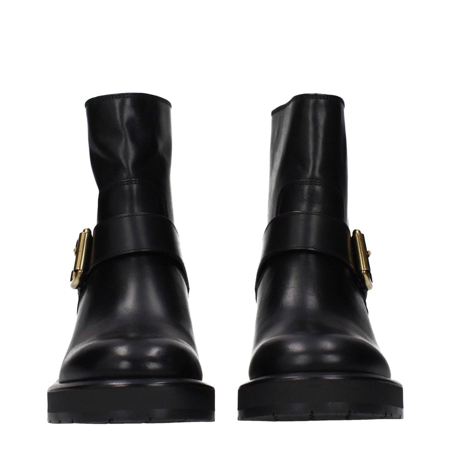 Chloé Black Leather Ankle Boots