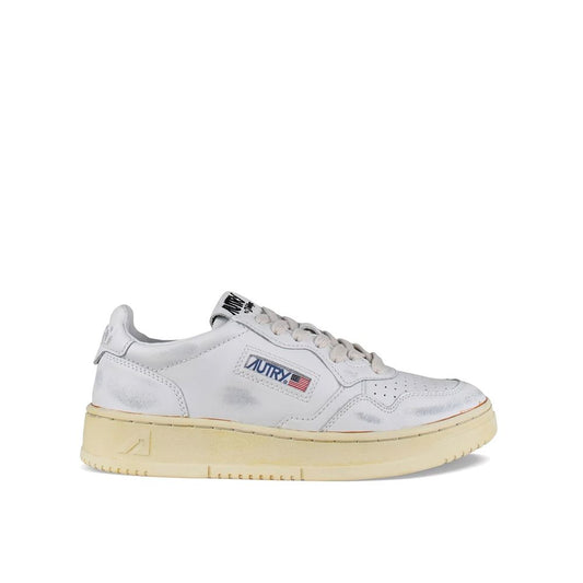 Autry White Leather Low Top Sneakers 1728,75611013280,Autry,EU36/US6,EU40/US10,Low Tops - Sneakers - Shoes,New with tags,Shoes,Sneakers - Shoes,White,Women