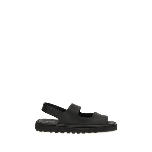 Marsell Black Calf Leather Bos Taurus Flat Sandals 1728,72470364320,Black,EU39/US6,EU40/US7,EU41/US8,EU42/US9,EU43/US10,EU44/US11,EU45/US12,Flat - Sandals - Shoes,Marsell,Men,New with tags,Sandals - Shoes,Shoes