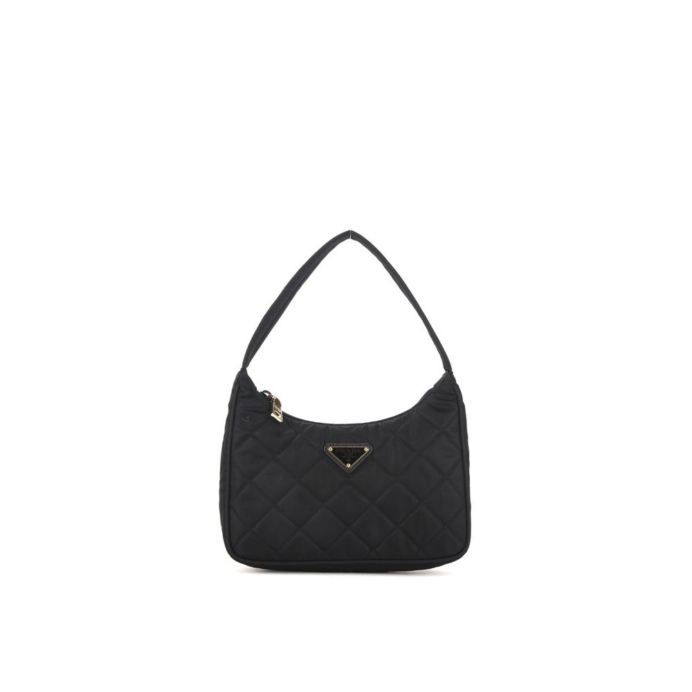 Prada Black Nylon Shoulder Bag 1728,75611013280,Bags,Black,New with tags,Prada,Shoulder Bags - Bags,Women