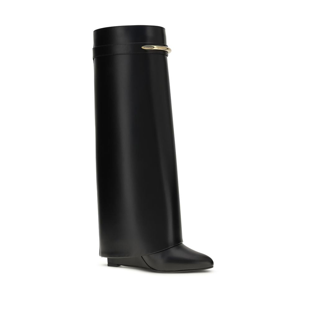 Givenchy Black Calf Leather Bos Taurus Flat Boots