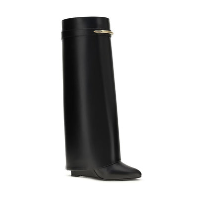 Givenchy Black Calf Leather Bos Taurus Flat Boots