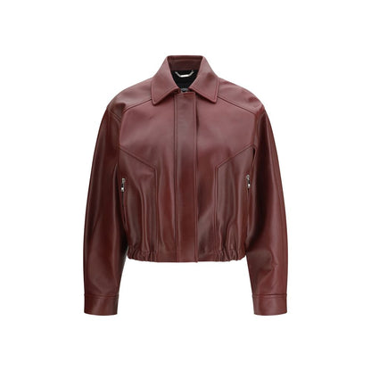 Versace Bordeaux Calf Leather Bos Taurus Leather Jacket