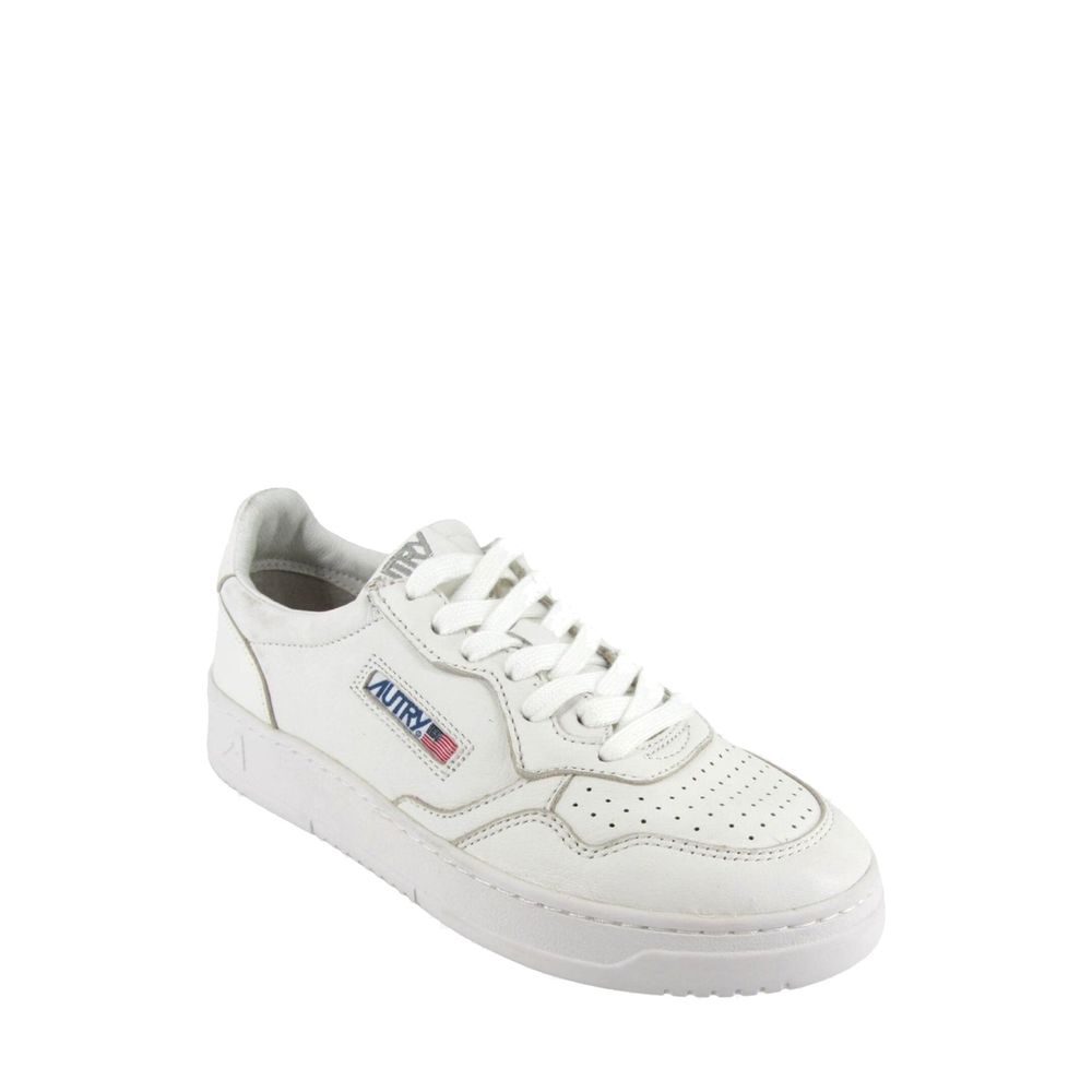 Autry White Leather Athletic Sneakers 1728,75611013280,Athletic - Sneakers - Shoes,Autry,EU38/US8,EU41/US11,New with tags,Shoes,Sneakers - Shoes,White,Women