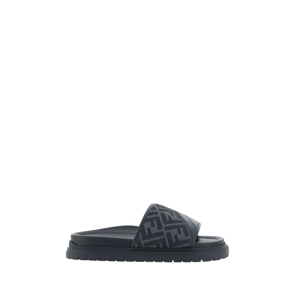 Fendi Gray Polyamide Sandals