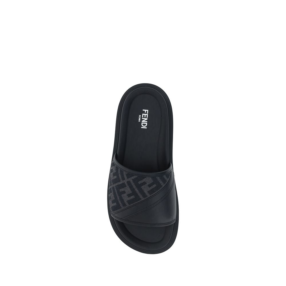 Fendi Gray Polyamide Sandals