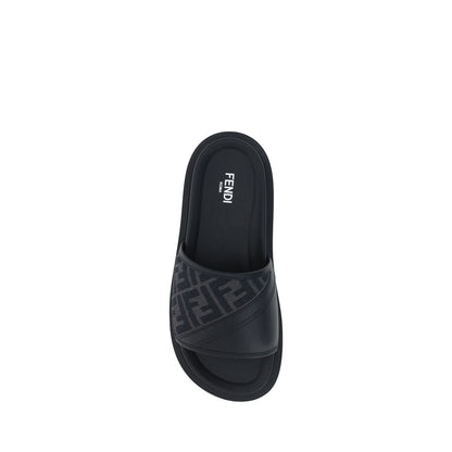 Fendi Gray Polyamide Sandals