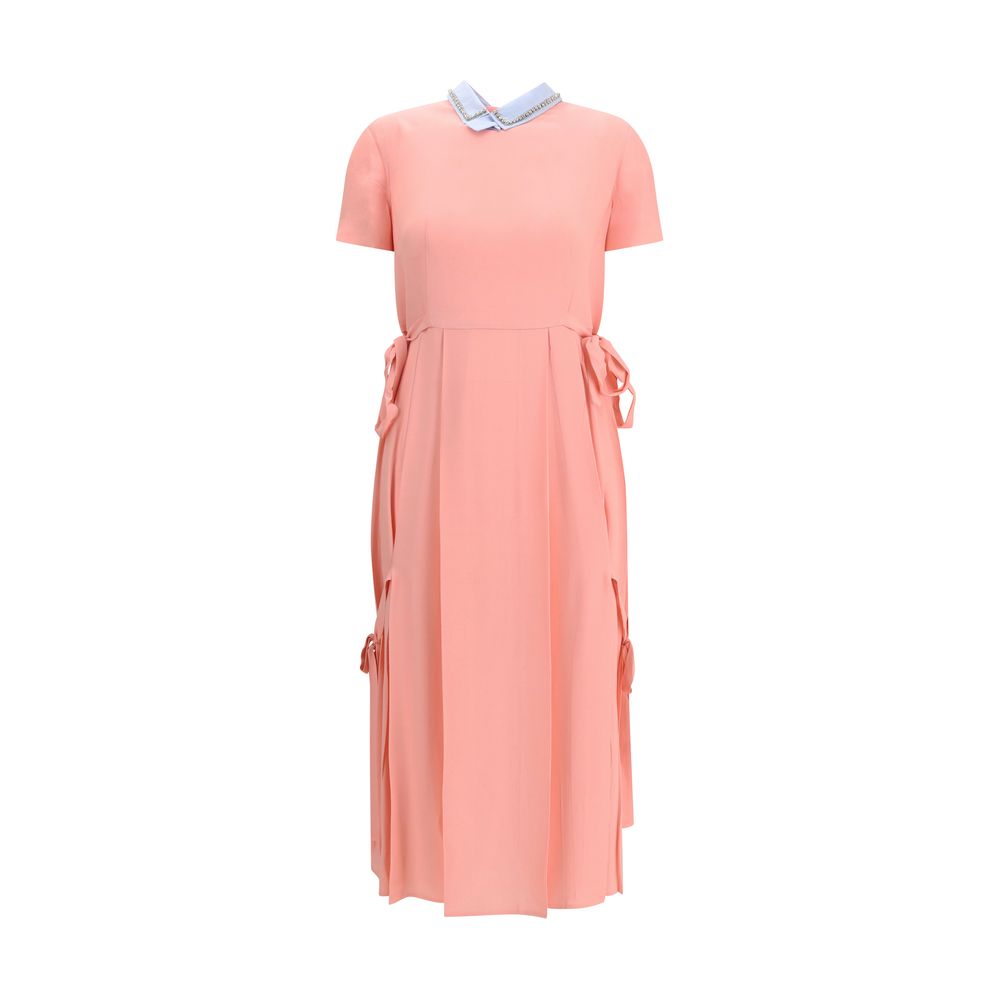 Prada Multicolor Viscose Casual Dress 1728,72470364320,Casual - Dresses - Clothing,Clothing,Dresses - Clothing,IT40 | M,Midi - Dresses - Clothing,Multicolor,New with tags,Prada,Shortsleeve - Dresses - Clothing,Women
