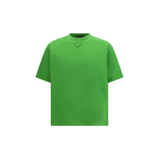 Prada Bicolor Cotton T-Shirt 1728,72470364320,Bicolor,Clothing,L,Men,New with tags,Prada,T-Shirts - Clothing,XL
