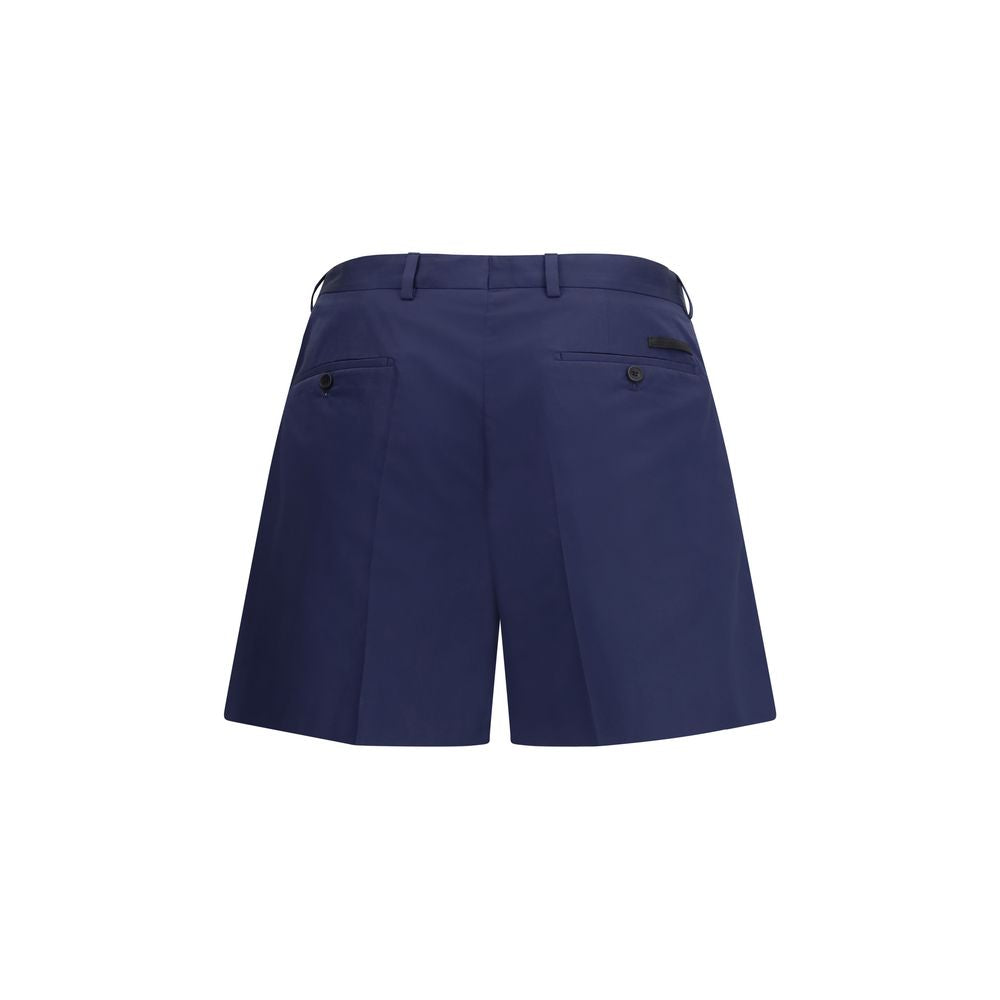 Prada Blue Cotton Bermuda Shorts 1728,72470364320,Bermuda - Shorts - Clothing,Blue,Clothing,IT46 | S,IT50 | L,Men,New with tags,Prada,Shorts - Clothing
