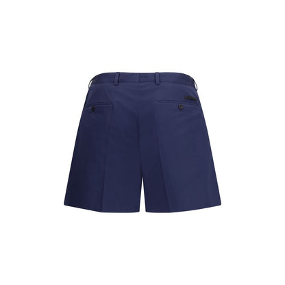 Prada Blue Cotton Bermuda Shorts 1728,72470364320,Bermuda - Shorts - Clothing,Blue,Clothing,IT46 | S,IT50 | L,Men,New with tags,Prada,Shorts - Clothing