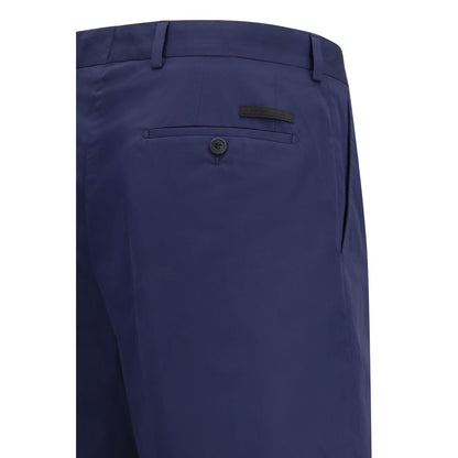 Prada Blue Cotton Bermuda Shorts 1728,72470364320,Bermuda - Shorts - Clothing,Blue,Clothing,IT46 | S,IT50 | L,Men,New with tags,Prada,Shorts - Clothing