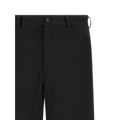 Comme Des Garçons Black Wool Bermuda Shorts