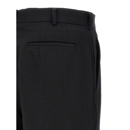 Comme Des Garçons Black Wool Bermuda Shorts
