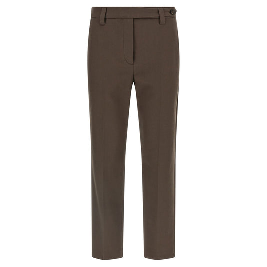 Brunello Cucinelli Brown Cotton Casual Pants