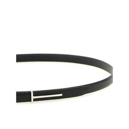 Tom Ford Black Goatskin Thin Belt