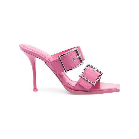 Alexander McQueen 100mm Buckle Leather Sandals 709990WHSWD5482