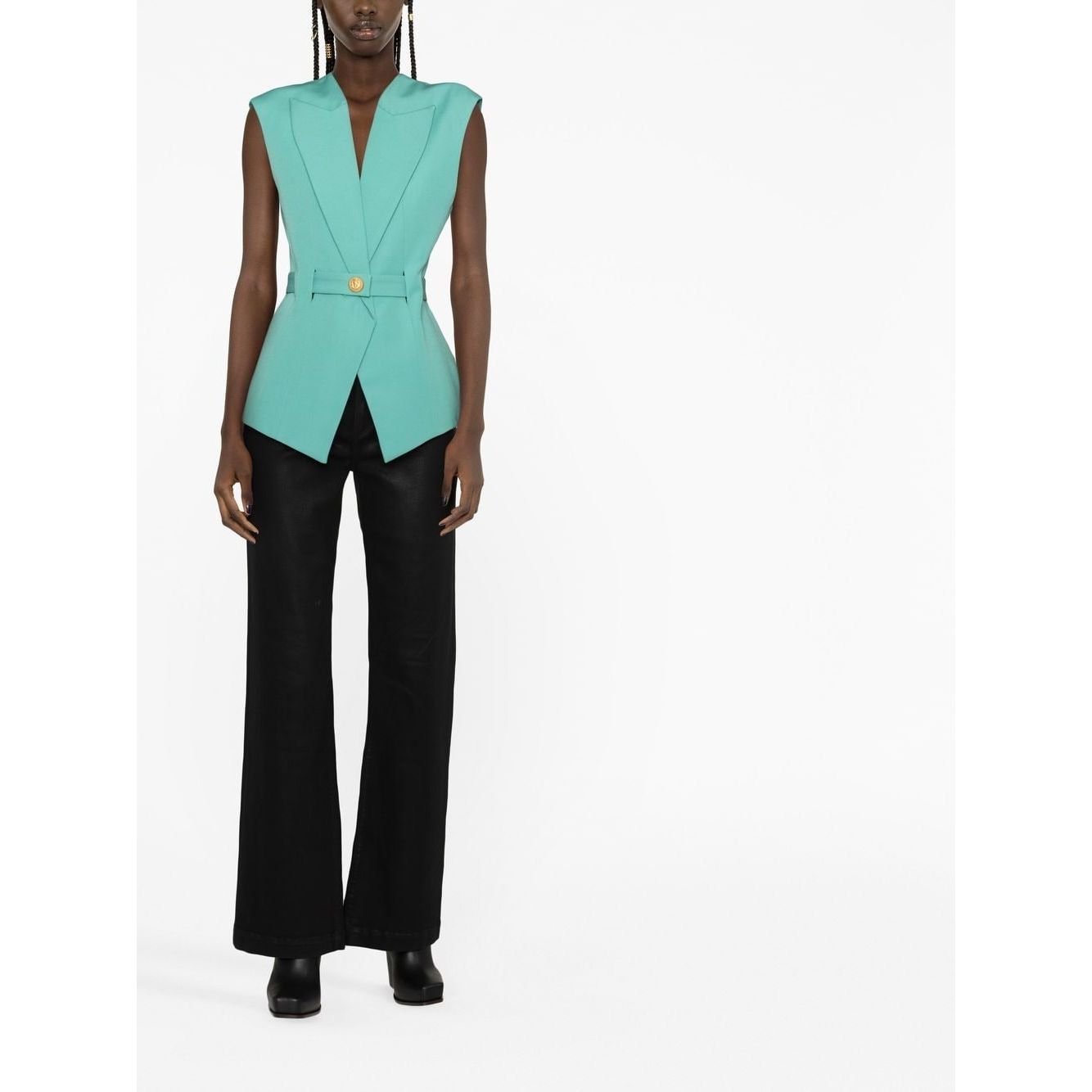 Balmain Sleeveless belted jacket Jackets