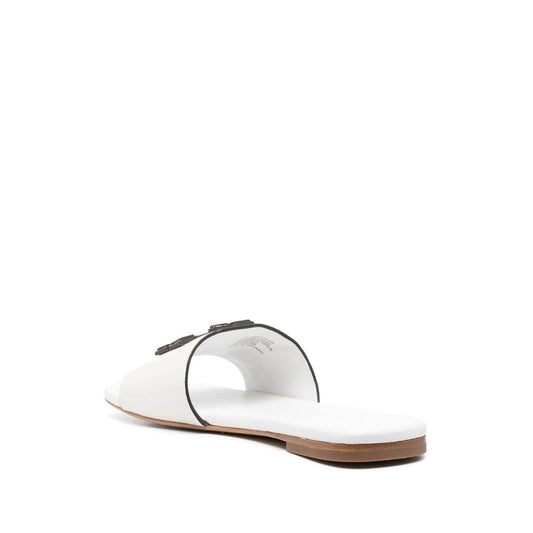 Tory Burch Logo Embossed Slides Sandals