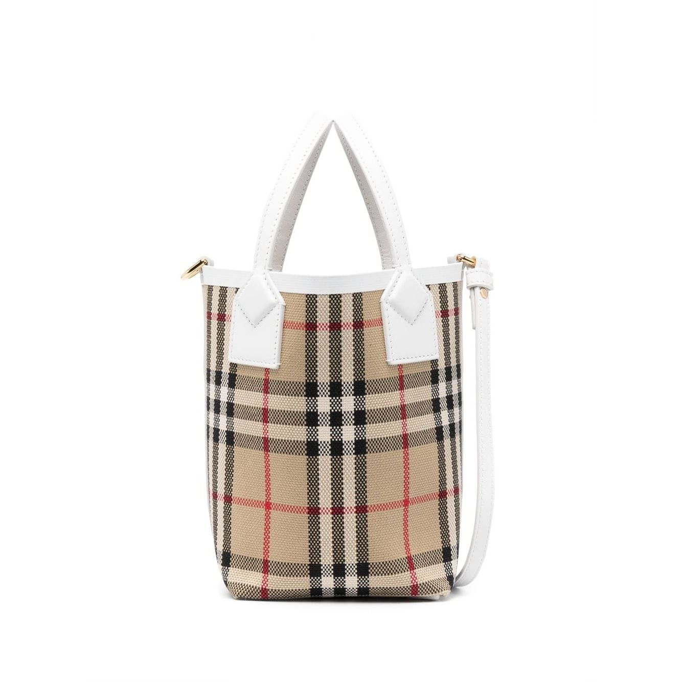 Burberry check motif mini bucket bag