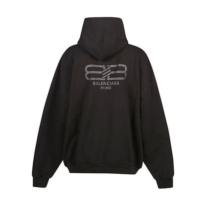 Balenciaga Bb strass cotton hoodie