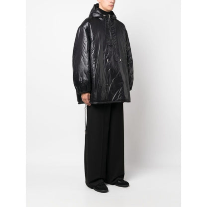 Saint Laurent Cassandre logo-embossed hooded raincoat Jackets