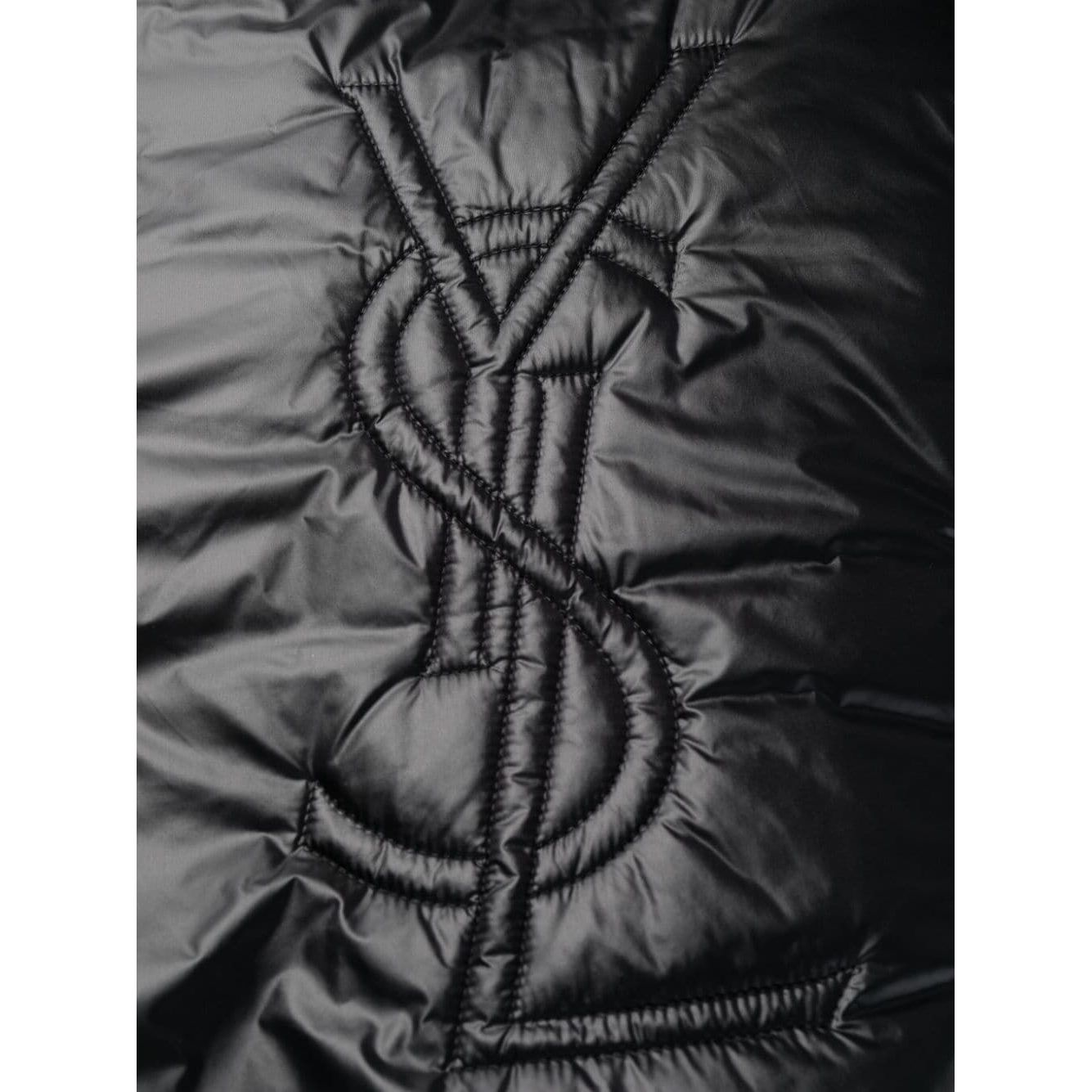 Saint Laurent Cassandre logo-embossed hooded raincoat Jackets