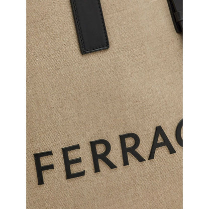 Ferragamo logo-embossed leather tote bag Shopper
