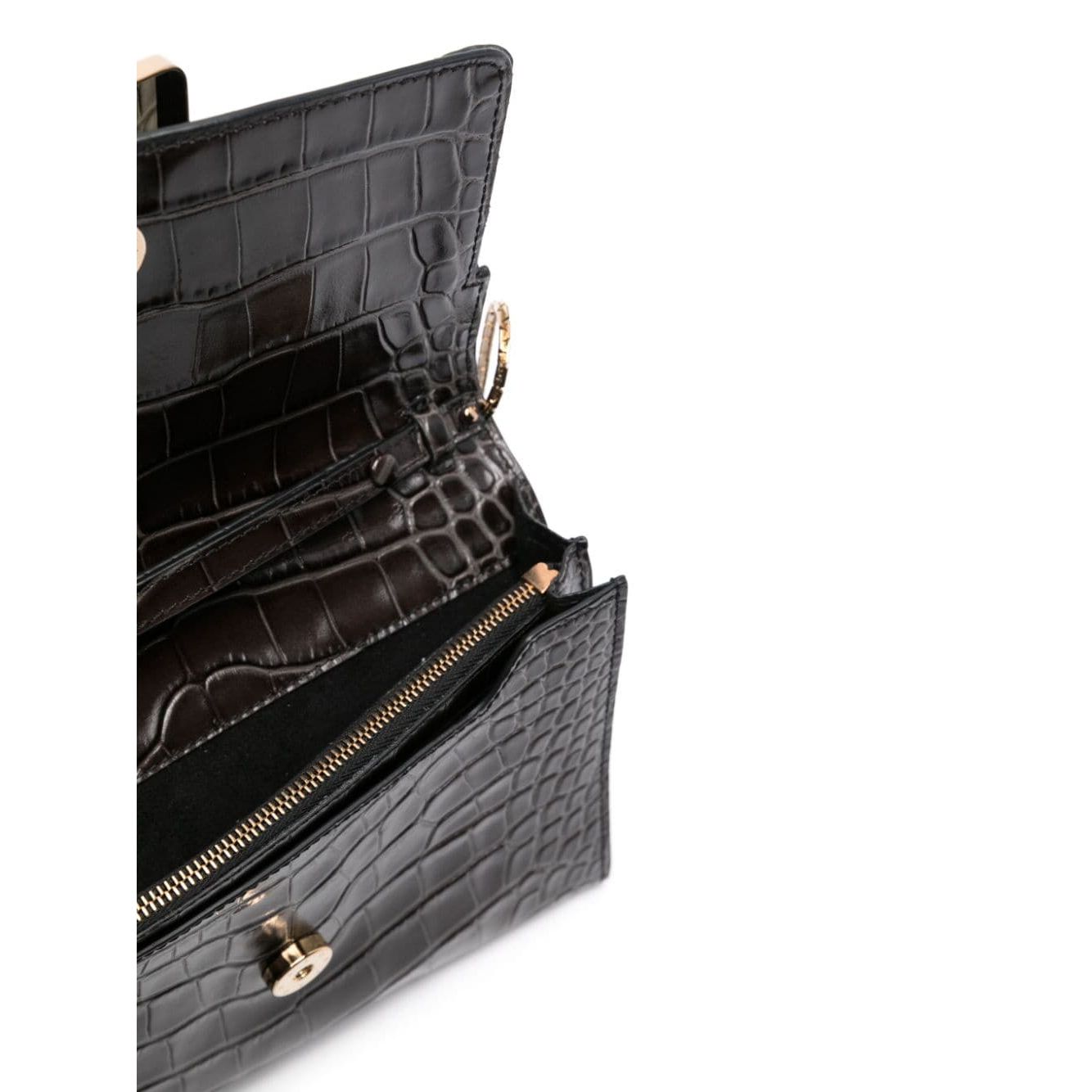 Boyy Buckle travel case croco embossed leather clutch bag