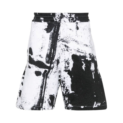 Alexander McQueen paint-splatter cotton shorts