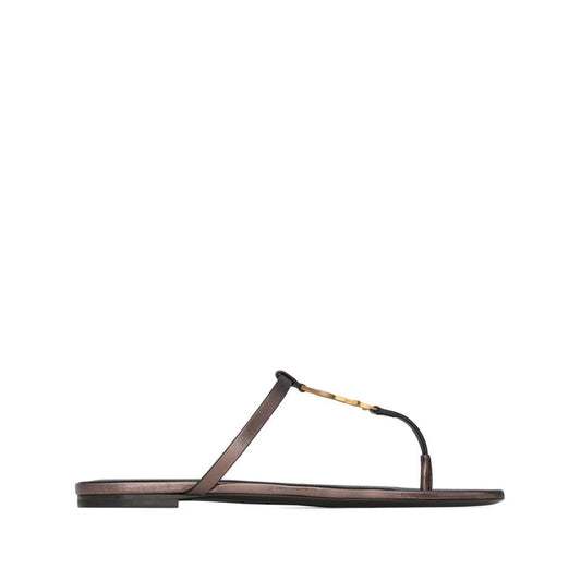 Saint Laurent Cassandre leather thong sandals 7760810NLDD2121