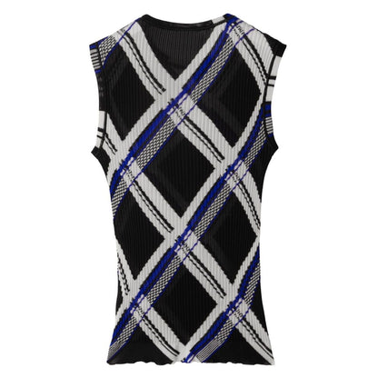 Burberry checked silk top