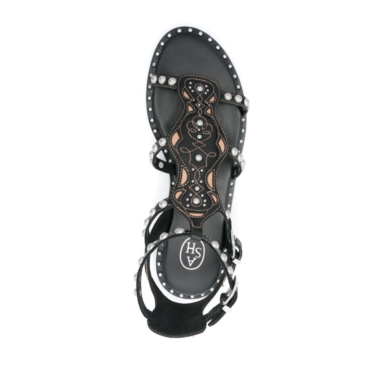 ASH Sandals Black PLAZA01COMBOABLACK/SKIN/SILVER